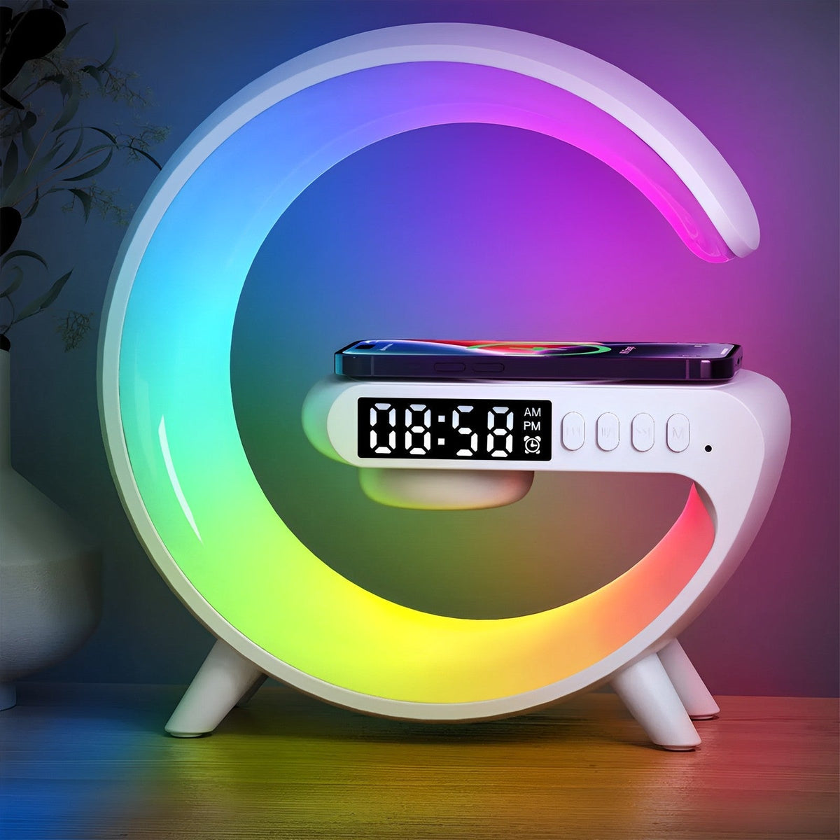 Smart Bluetooth Alarm Clock with Wireless Charging