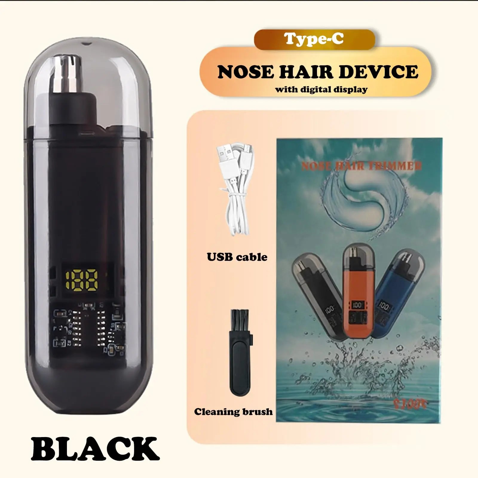 EazyTrim Rechargeable Nose & Ear Hair Trimmer – Compact Grooming Tool