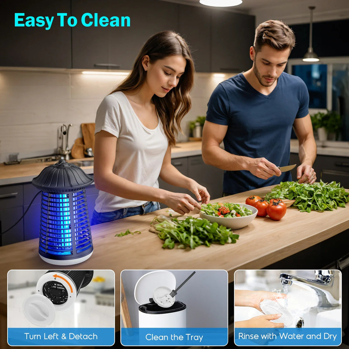 EcoShield Electric Insect Zapper with LED Light – Dual-Use Bug Trap