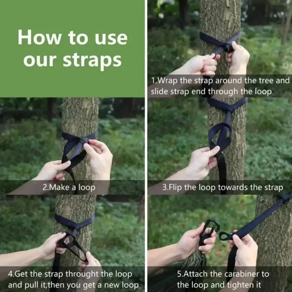 SereneNest – Portable Camping Hammock with Mosquito Netting