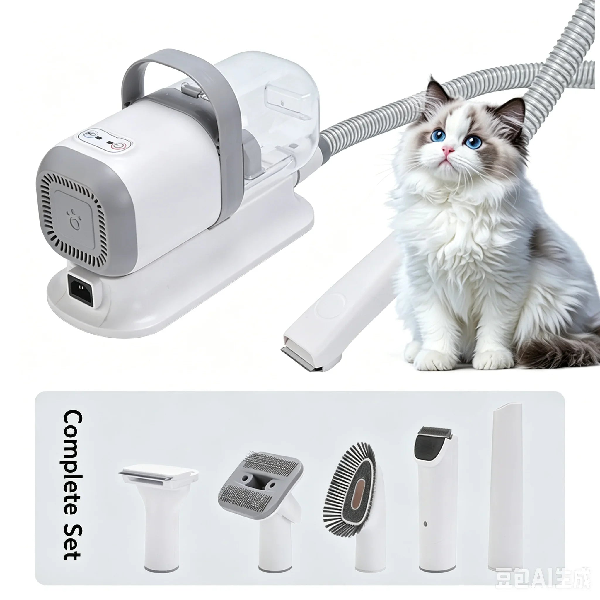 Ultimate Pet Grooming Vacuum System | 5-in-1 Tool Kit for Pets