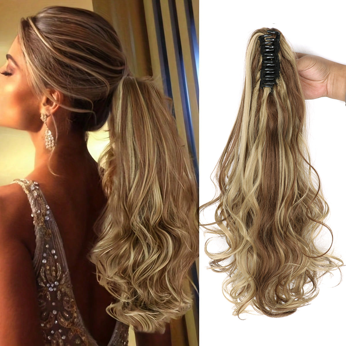 22-Inch Luxe Clip-On Ponytail Extension for Effortless Glam