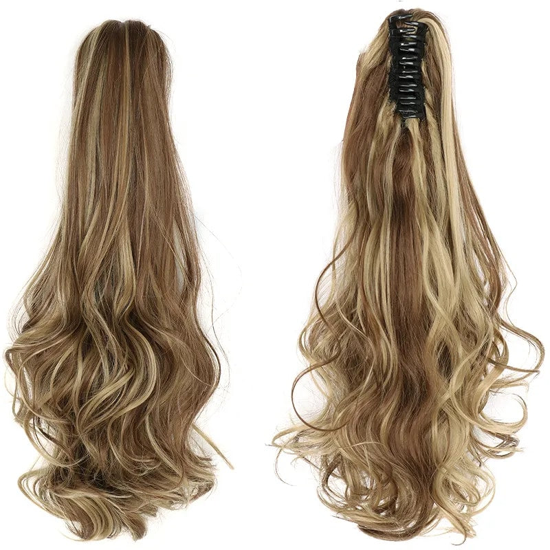22-Inch Luxe Clip-On Ponytail Extension for Effortless Glam