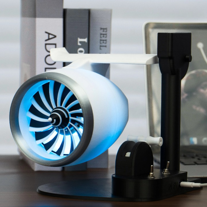 RGB Lighting Mist Humidifier in Turbojet Fan Design