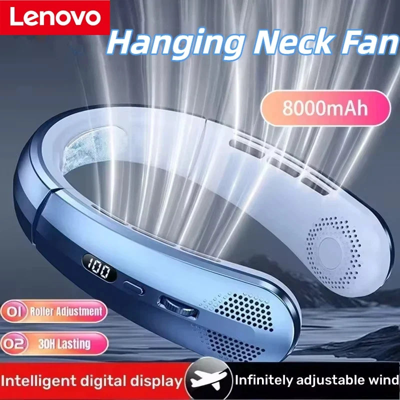 BreezeBand Rechargeable Hands-Free Neck Fan | 8000mAh Portable Cooling Solution