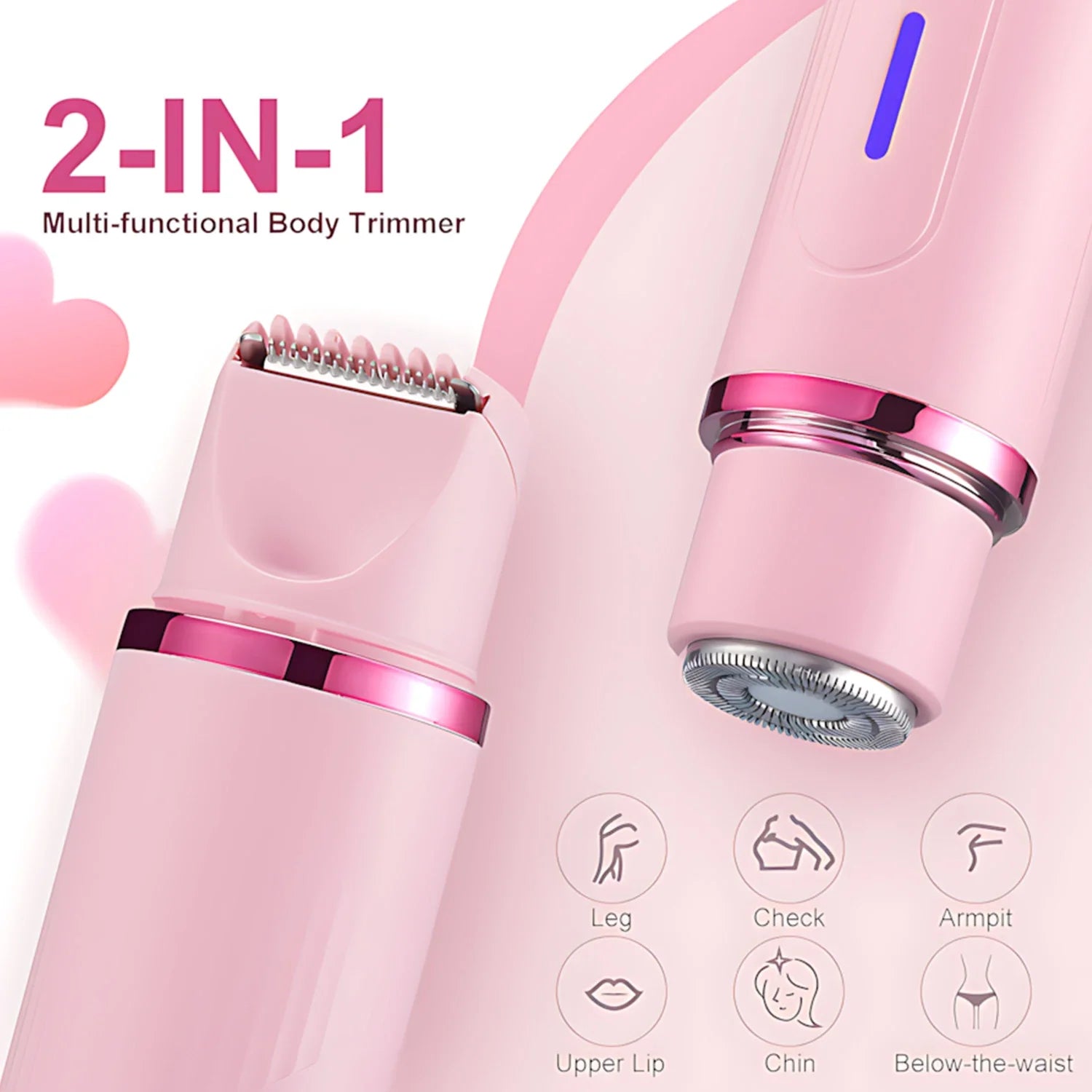 BellaTrim Dual-Head Electric Grooming Kit for Women