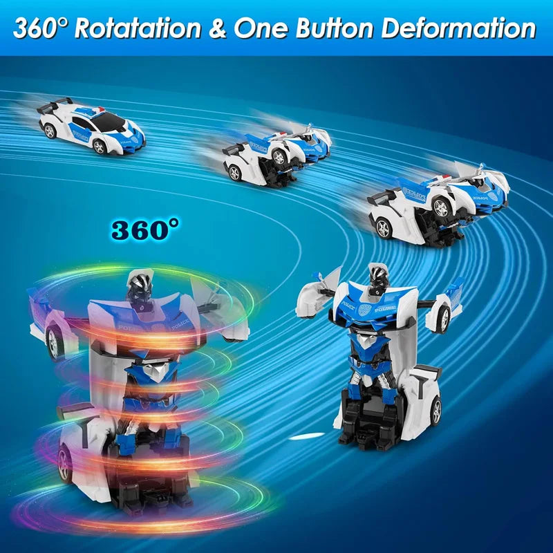 Dual-Function Remote-Controlled Sports Car – Electric Transforming Toy
