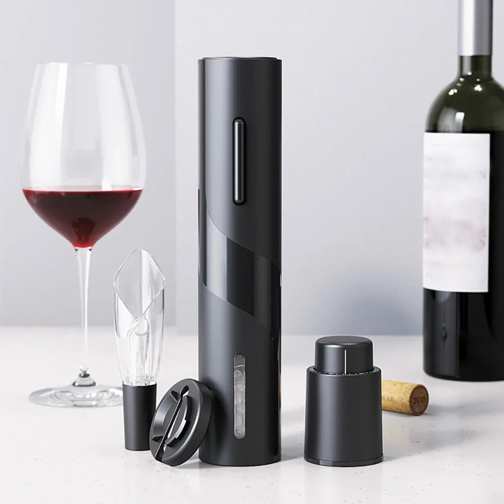 Effortless Electric Wine Opener with Foil Cutter – Cordless Convenience