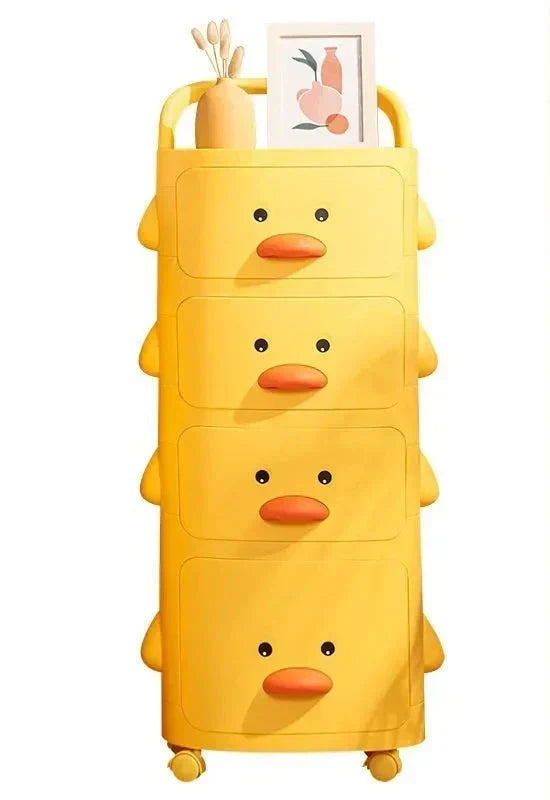 Children's Toy Organizer Cart – Cute Duck Design