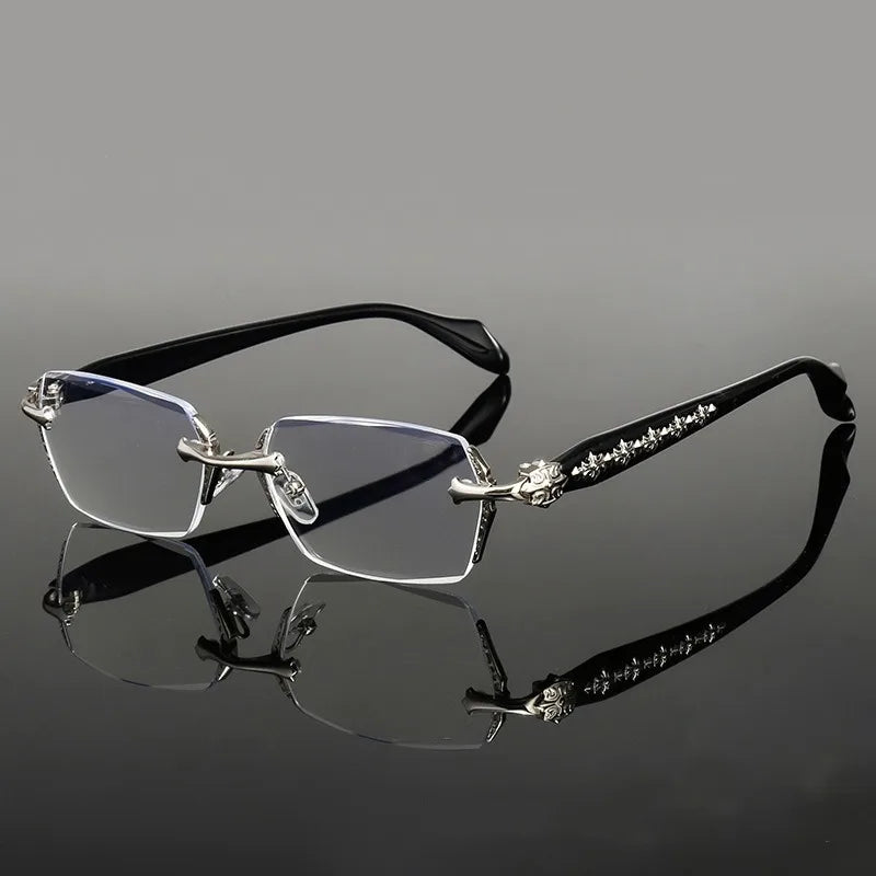 LumiGuard Frameless Blue Light Blocking Glasses – Sleek & Lightweight Computer Eyewear for Work and Gaming