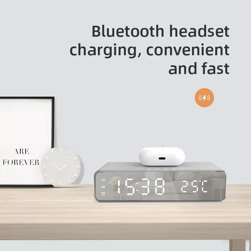 VersaCharge Wireless Dock with Alarm Clock & Temperature Display