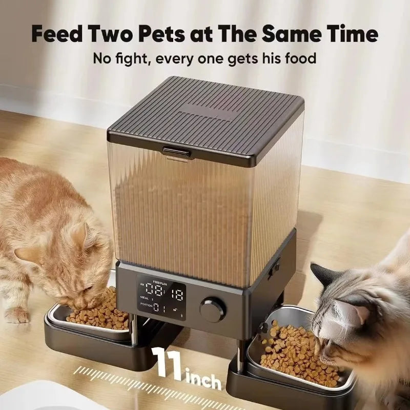 PetEase Smart Food Dispenser – 5L Dual Bowl Feeder for Cats and Dogs