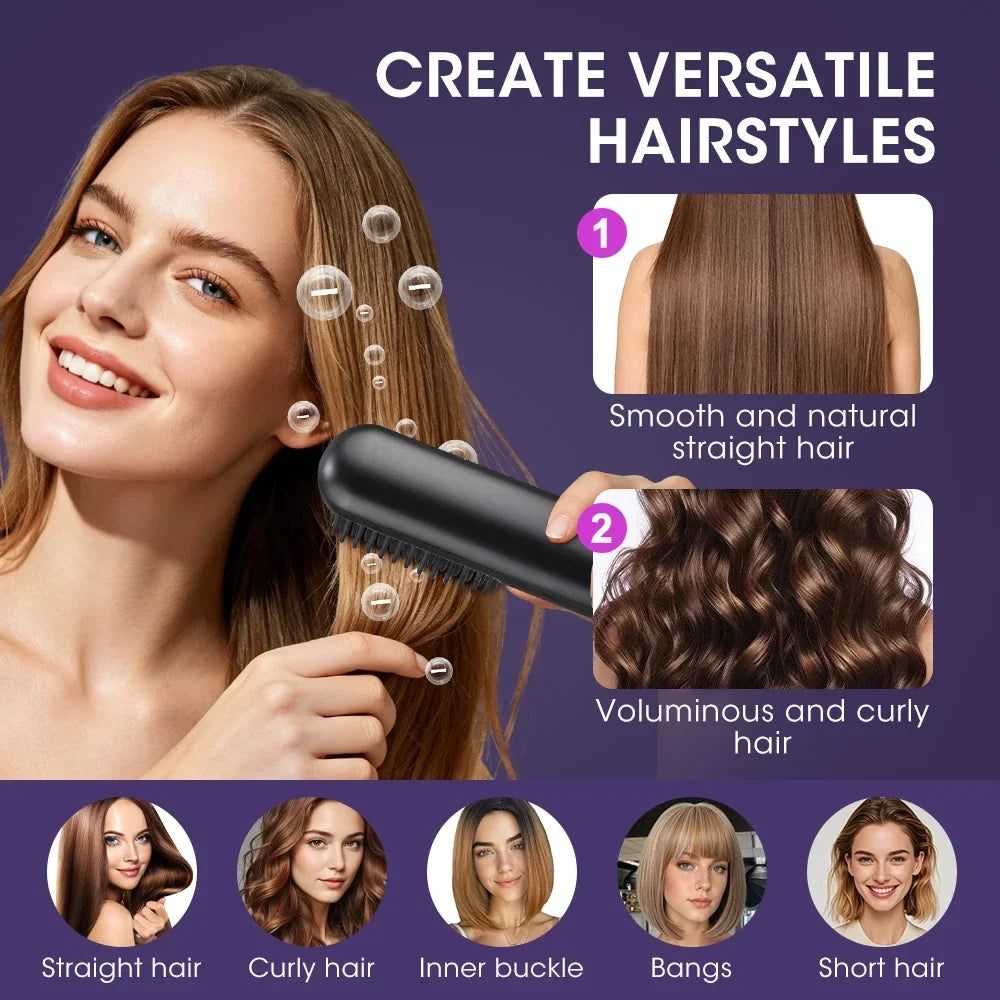 Freestyle Ceramic Hair Straightening Brush – Rechargeable & Cordless