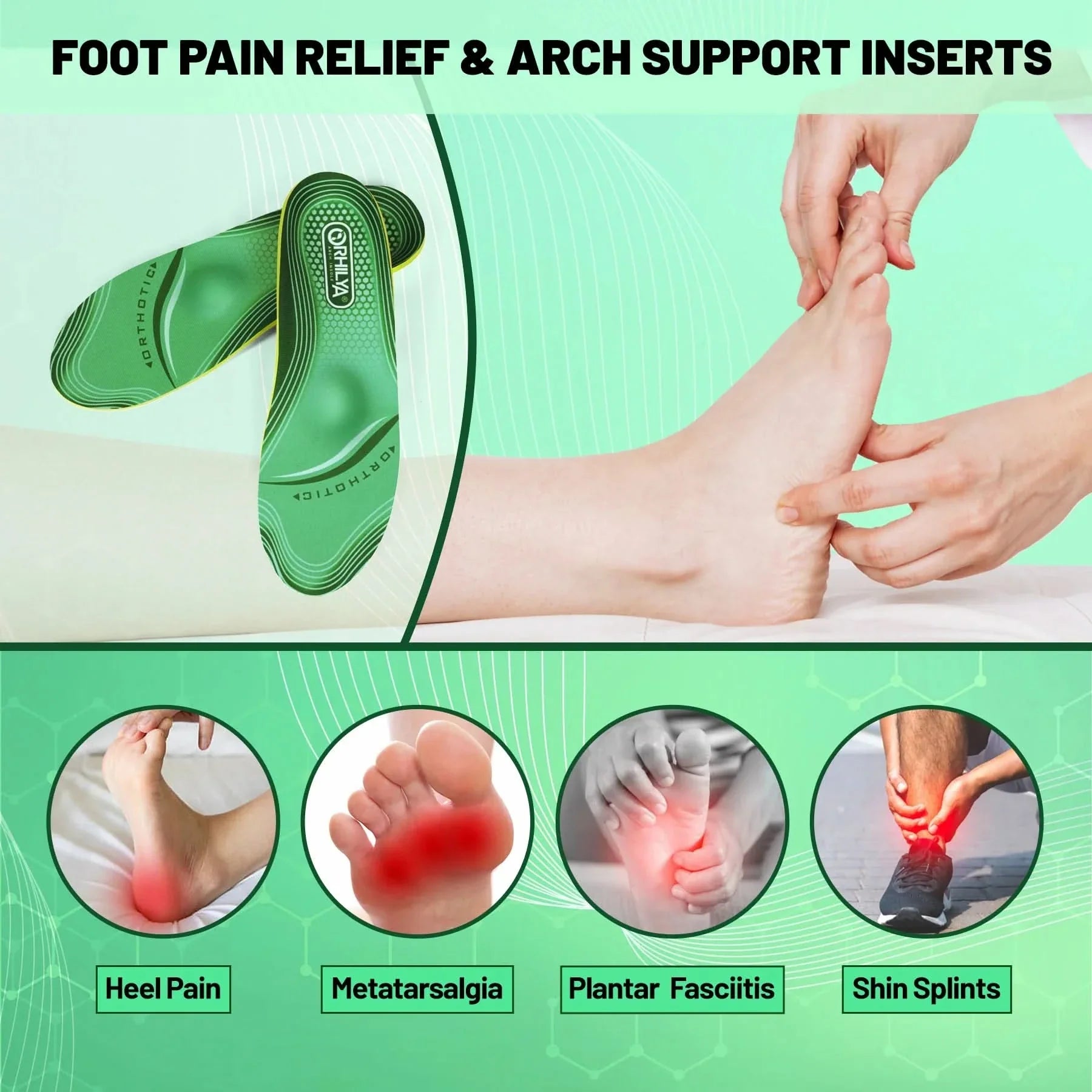 Everyday Comfort Insoles with Premium Arch Support