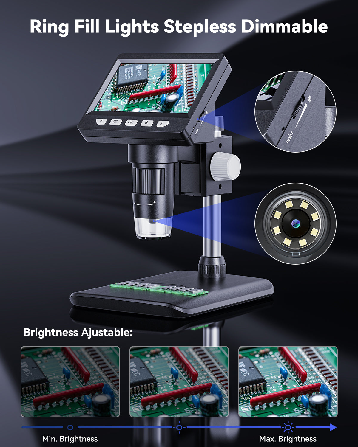 High-Definition Soldering Microscope for Precision Repairs