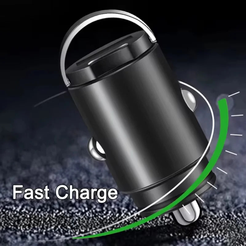 PowerDrive 200W Compact USB-C Car Charger for Fast Charging