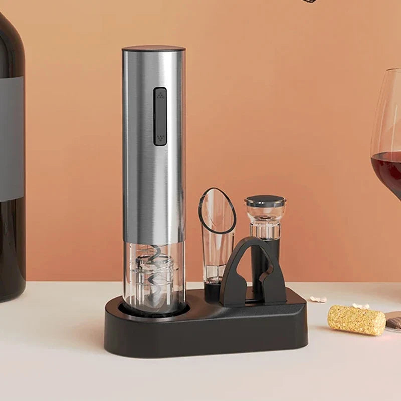 VinoMaster 4-in-1 Rechargeable Electric Wine Opener Set