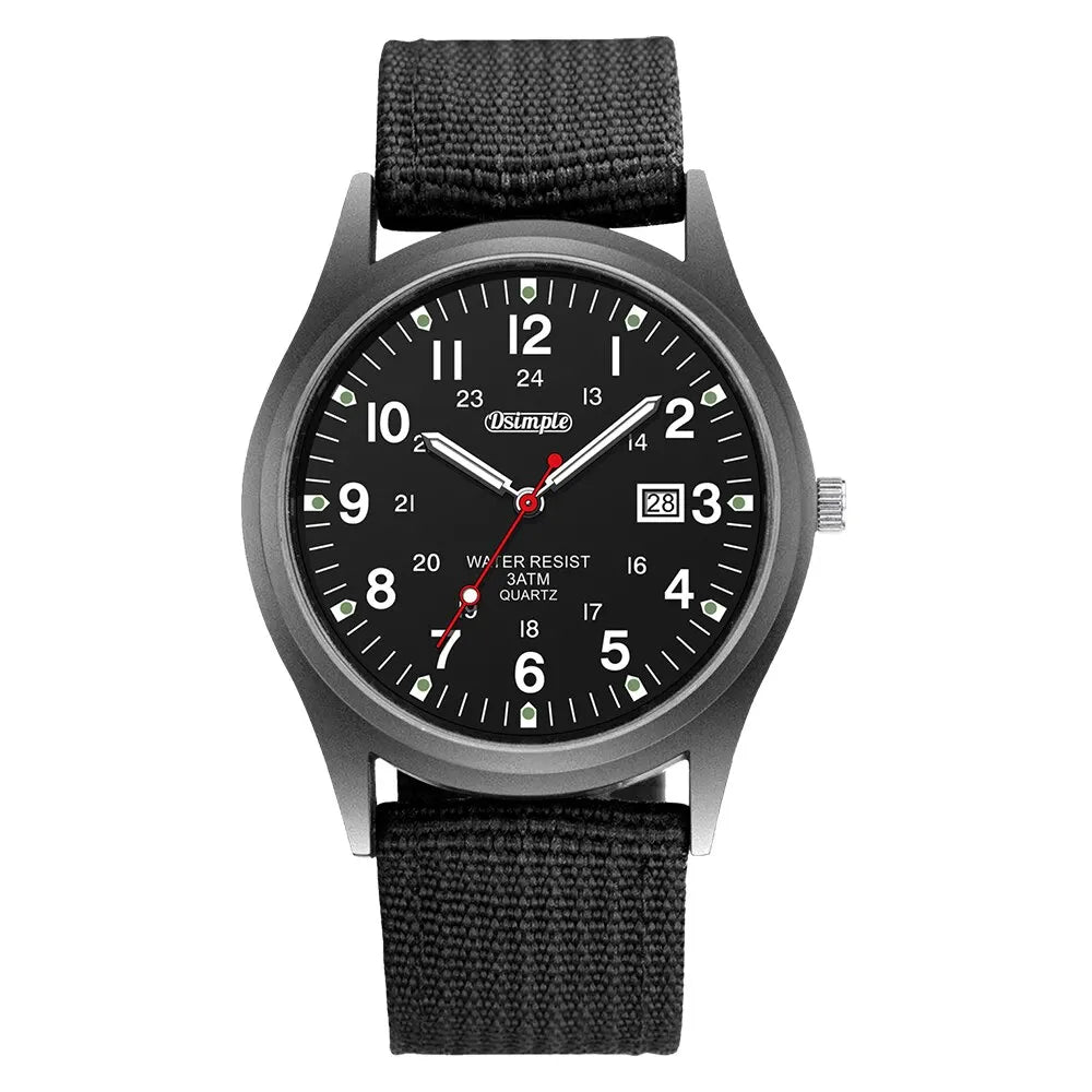 DuraTime Men's Luminous Tactical Watch – Reliable Quartz Precision