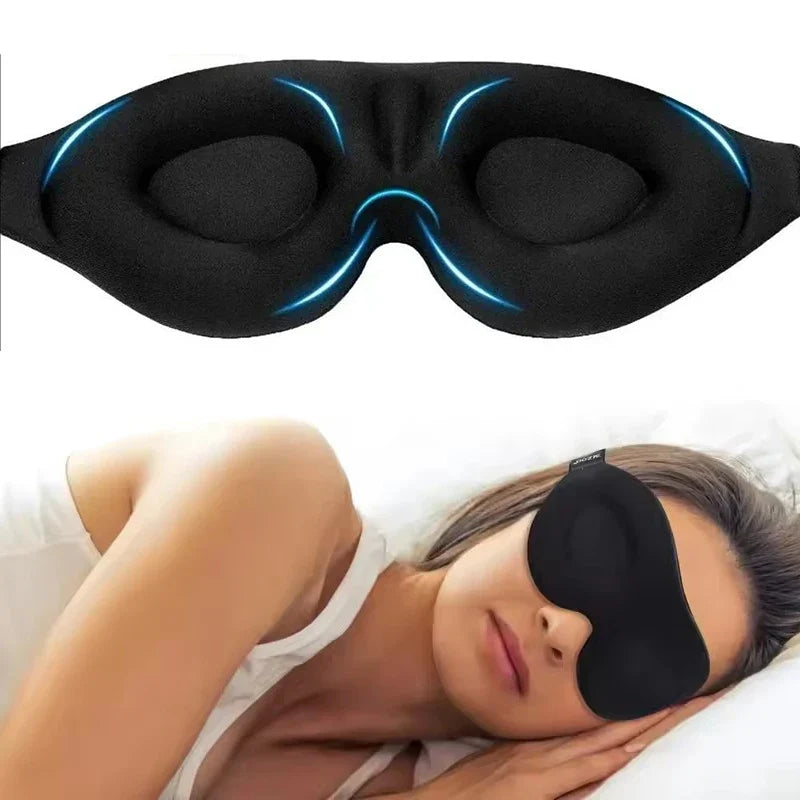 SereneVision 3D Comfort Sleep Mask – Adjustable Light-Blocking Eye Cover