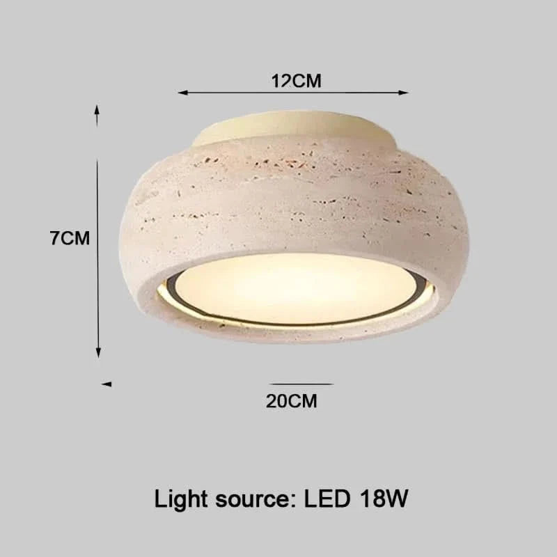 Serene Stone Ceiling Fixture for Tranquil Spaces
