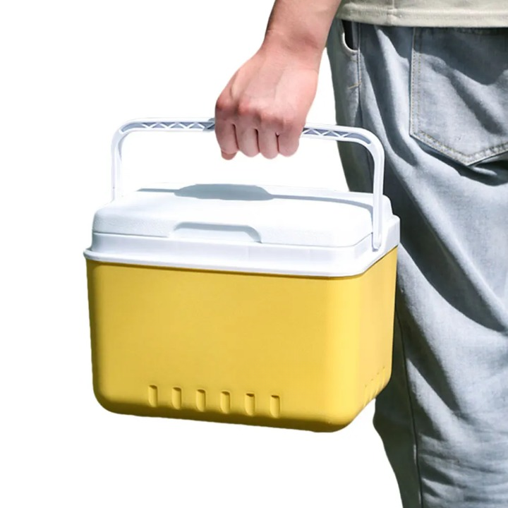6L Insulated Portable Cooler Box for Camping with Multiple Layers