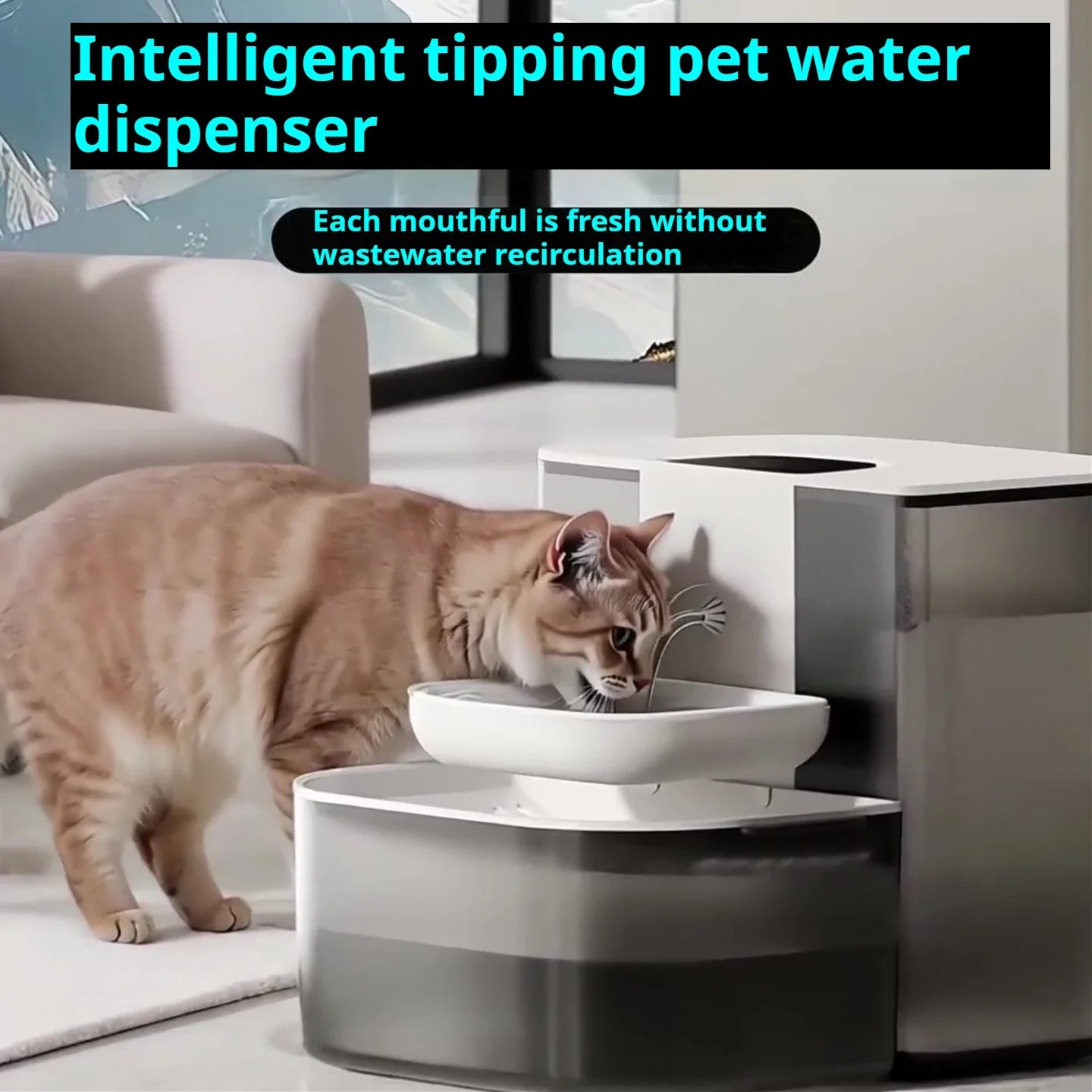 HydraMate Gravity-Fed Pet Water Dispenser – Portable Hydration Solution for Dogs