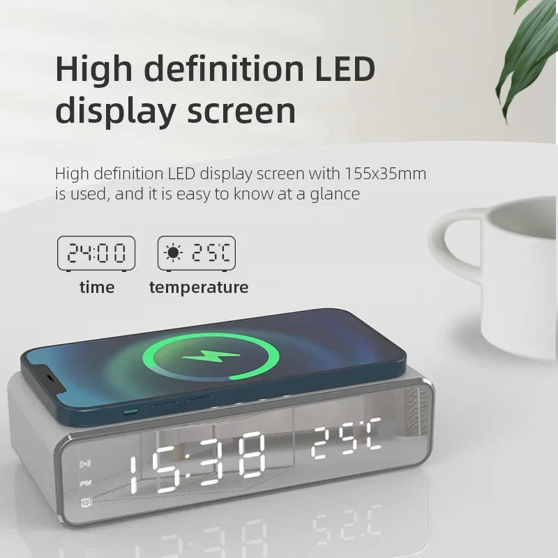 VersaCharge Wireless Dock with Alarm Clock & Temperature Display
