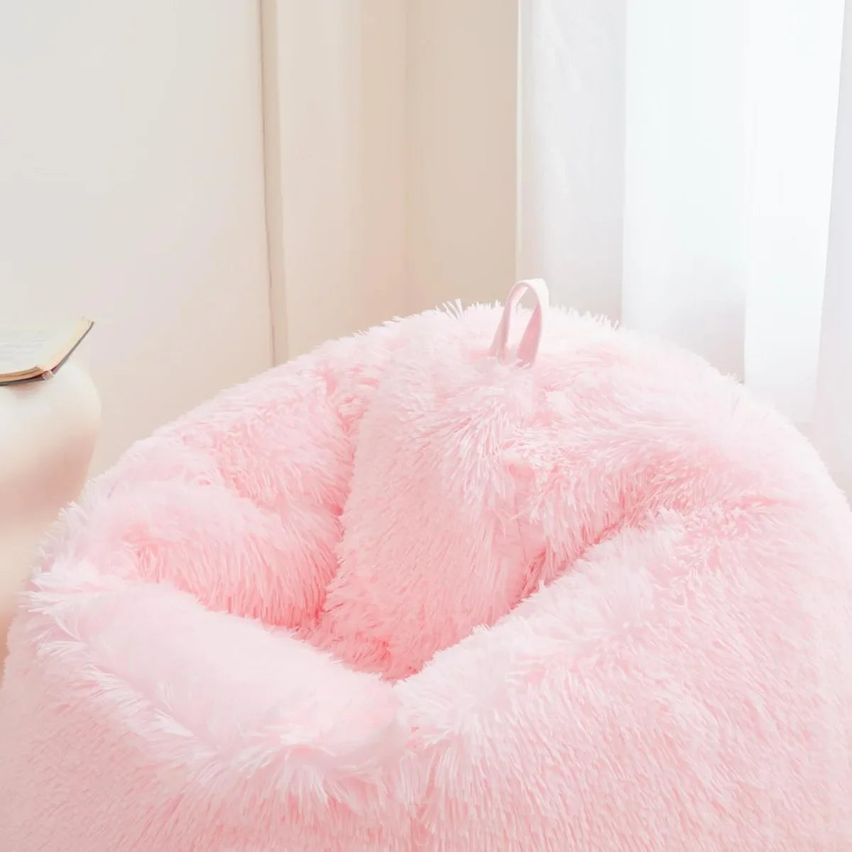 Blush Cloud Plush Bean Bag Chair Cover – Cozy Cover for Kids & Teens