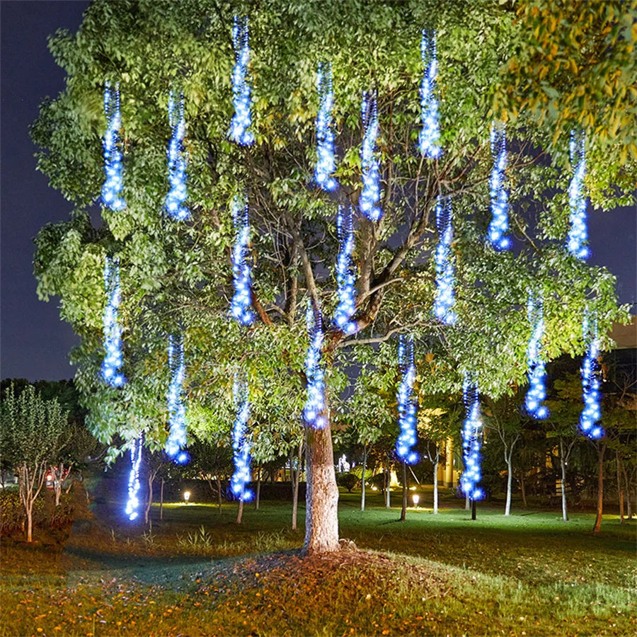 Outdoor LED Meteor Shower Light Display