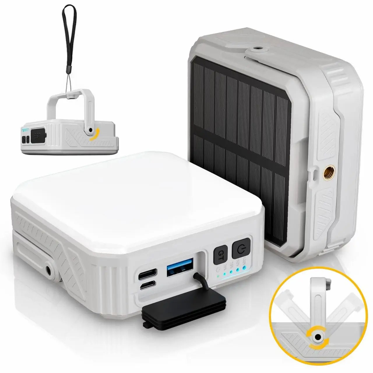 SunCharge Pro 15W Solar Power Bank with Integrated Lighting