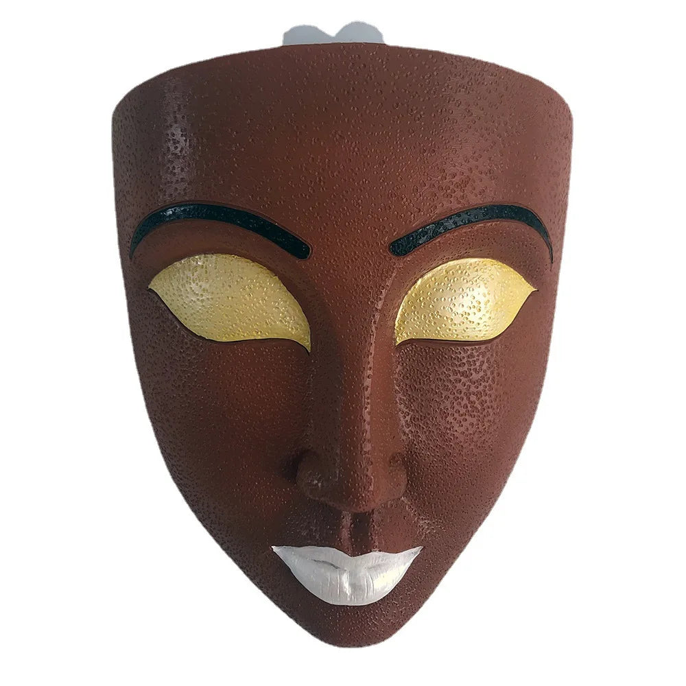 Ornamental Planter Featuring Fierce Human Face Design