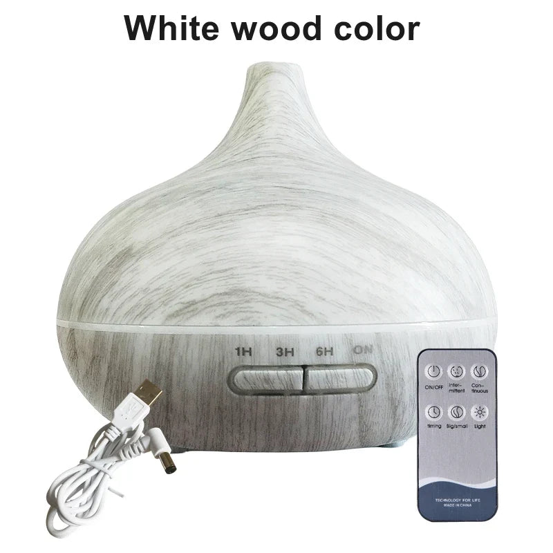 AromaGlow 550ML Aroma Diffuser with Remote & Colorful LED Lights