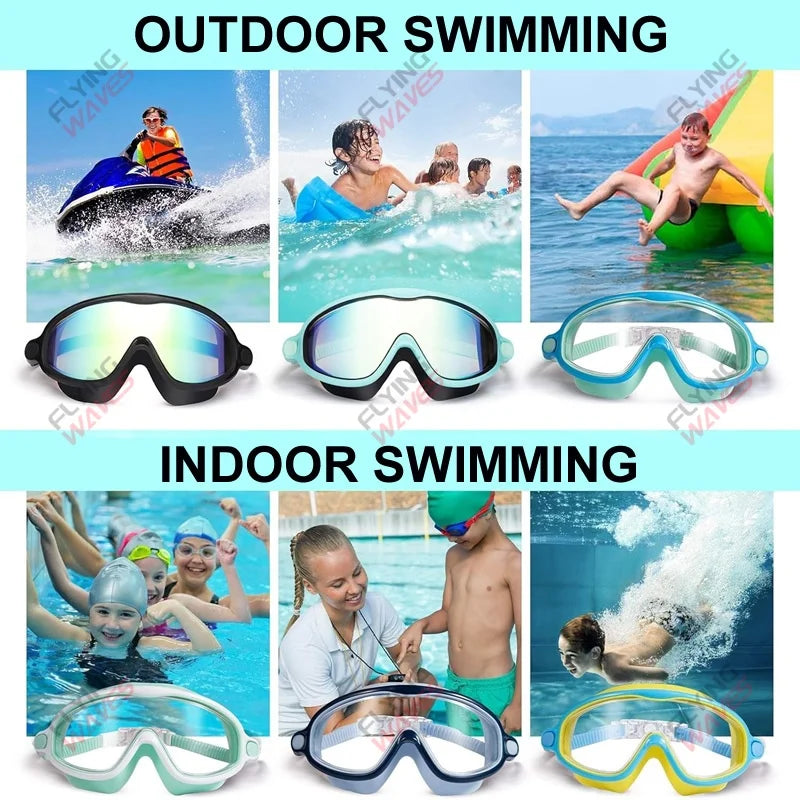 AquaVision Youth Swim Goggles | Comfortable Anti-Fog Design with UV Shielding for Ages 3–15
