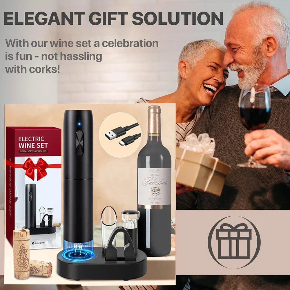 Effortless Wine Opening with the VinoEase Electric Corkscrew
