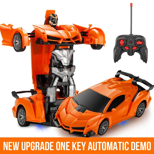 Dual-Function Remote-Controlled Sports Car – Electric Transforming Toy