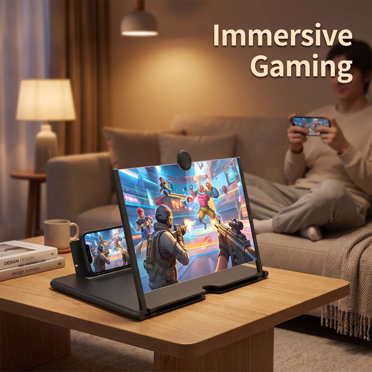 VisionMax 12-Inch Smartphone Screen Enhancer with Anti-Glare Feature