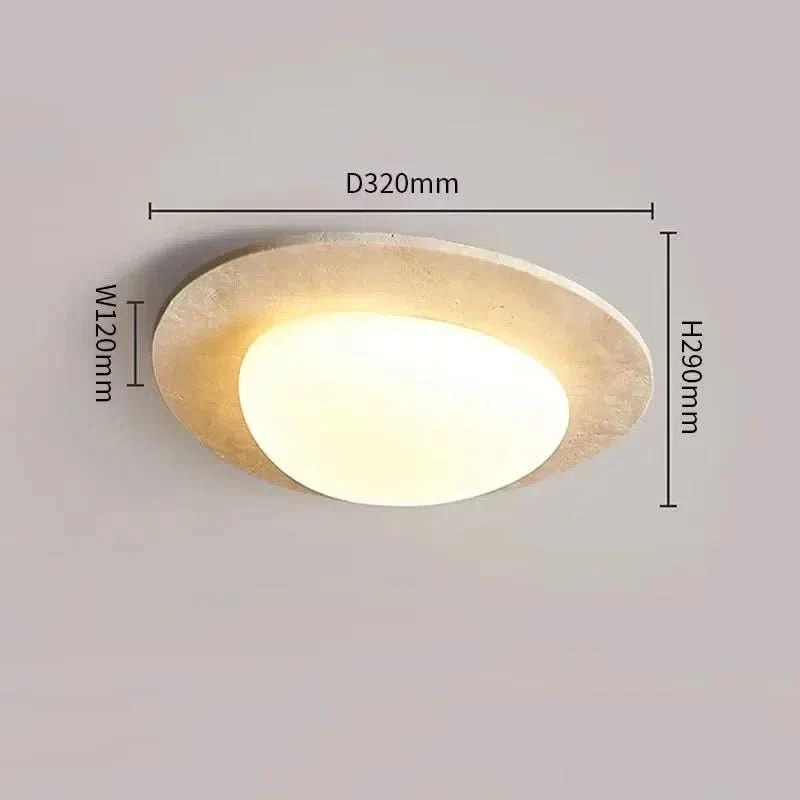 SereneStone – Elegant LED Ceiling Fixture Inspired by Nature
