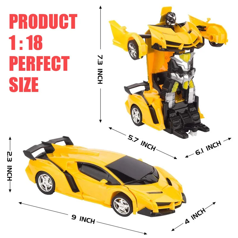 Dual-Function Remote-Controlled Sports Car – Electric Transforming Toy