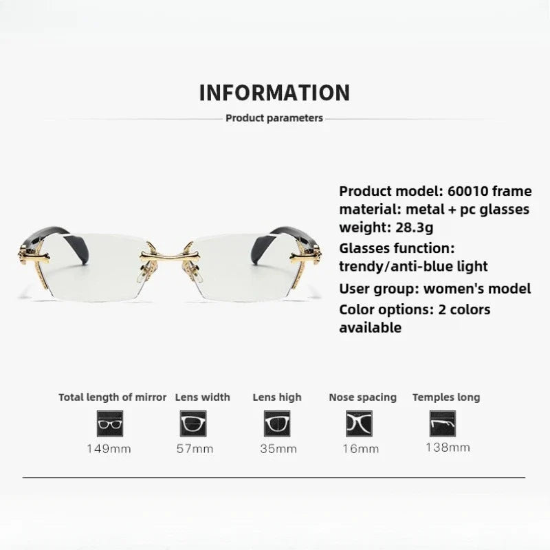 LumiGuard Frameless Blue Light Blocking Glasses – Sleek & Lightweight Computer Eyewear for Work and Gaming