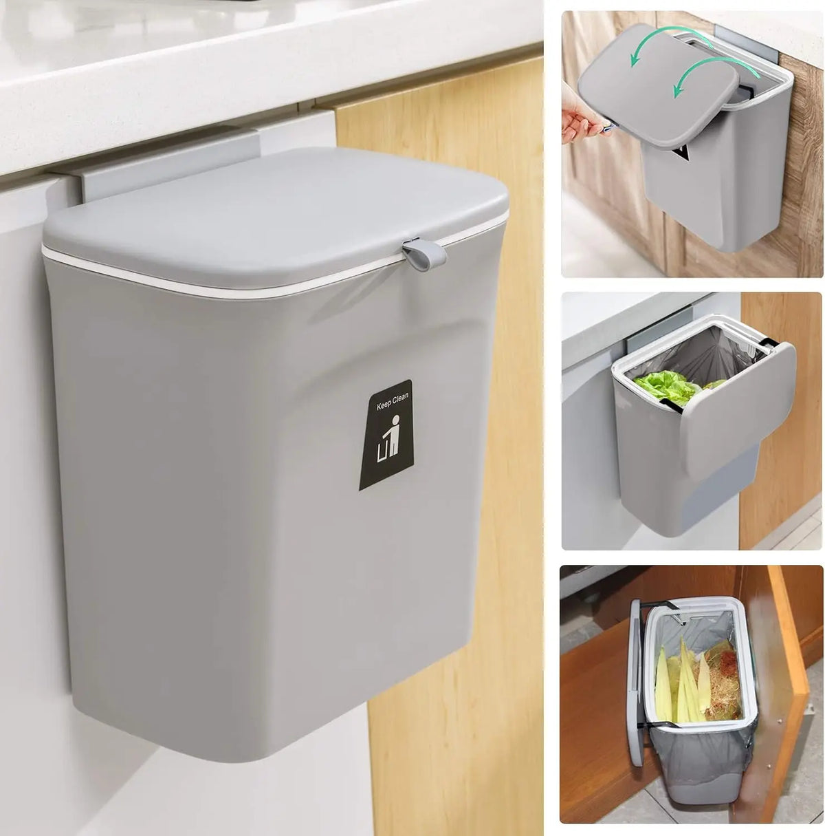 EcoSmart 2.4 Gallon Kitchen Compost Container with Lid
