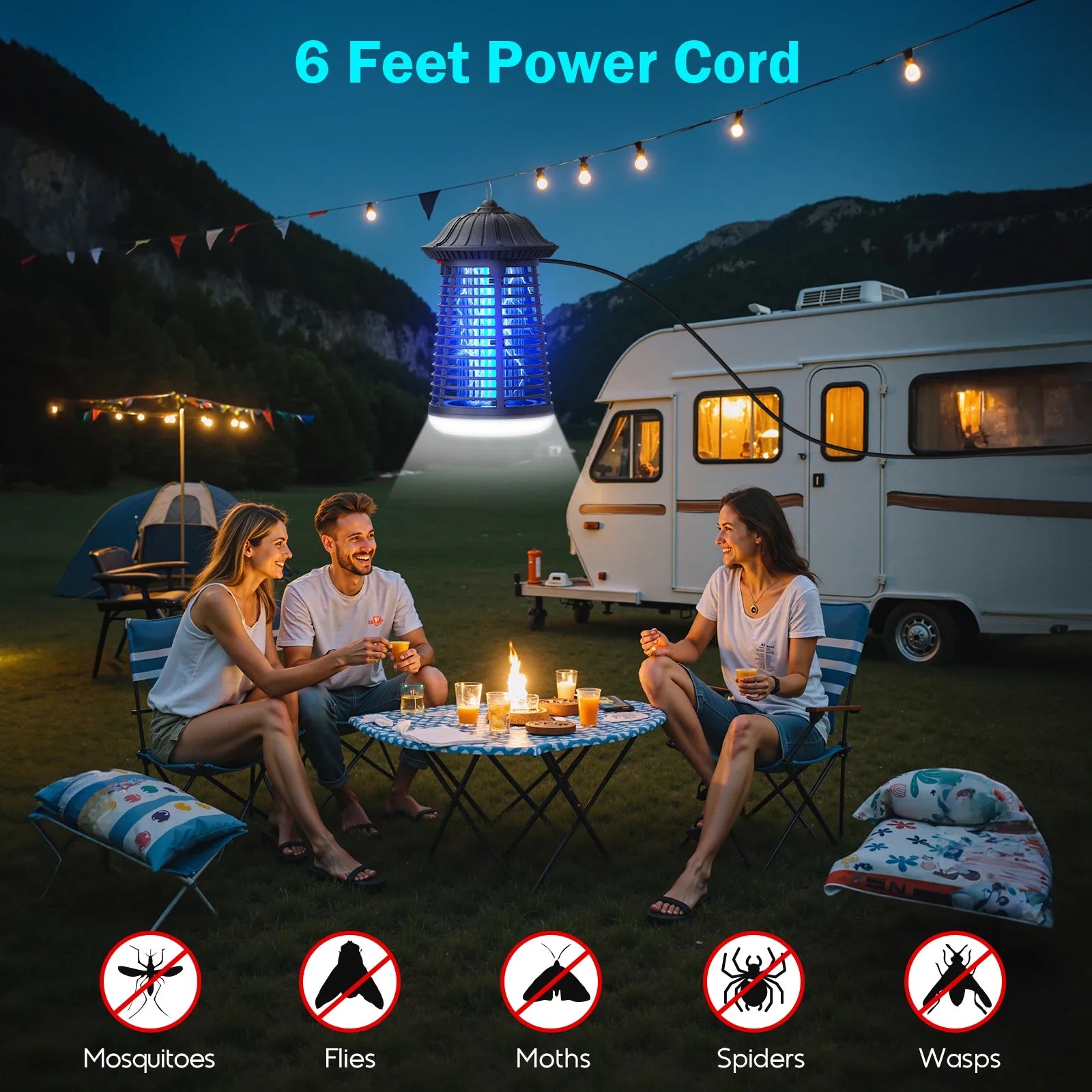 EcoShield Electric Insect Zapper with LED Light – Dual-Use Bug Trap