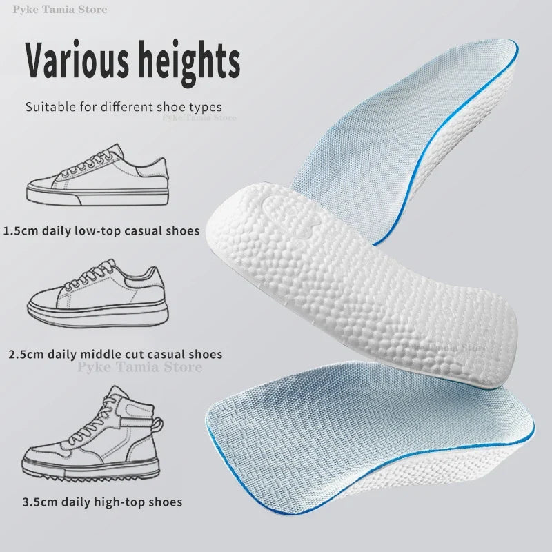 Elevate Comfort Insoles – Adjustable 1–3cm Height Boost with Arch Support