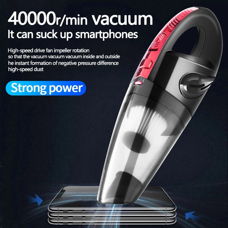 SwiftClean Cordless Handheld Vacuum – Lightweight & Powerful for Home and Car