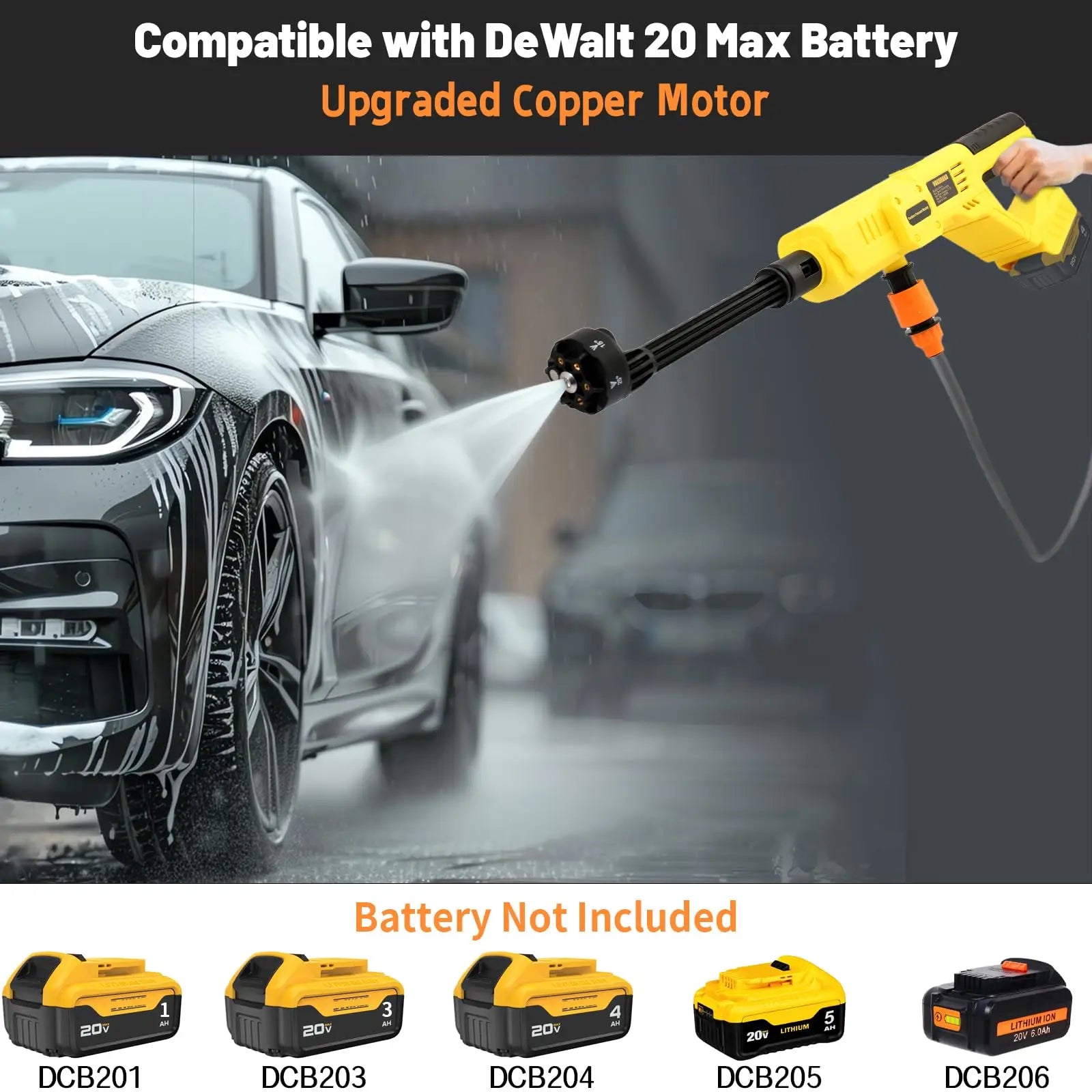 AquaJet Cordless Pressure Cleaner – Versatile Battery-Powered Wash Gun