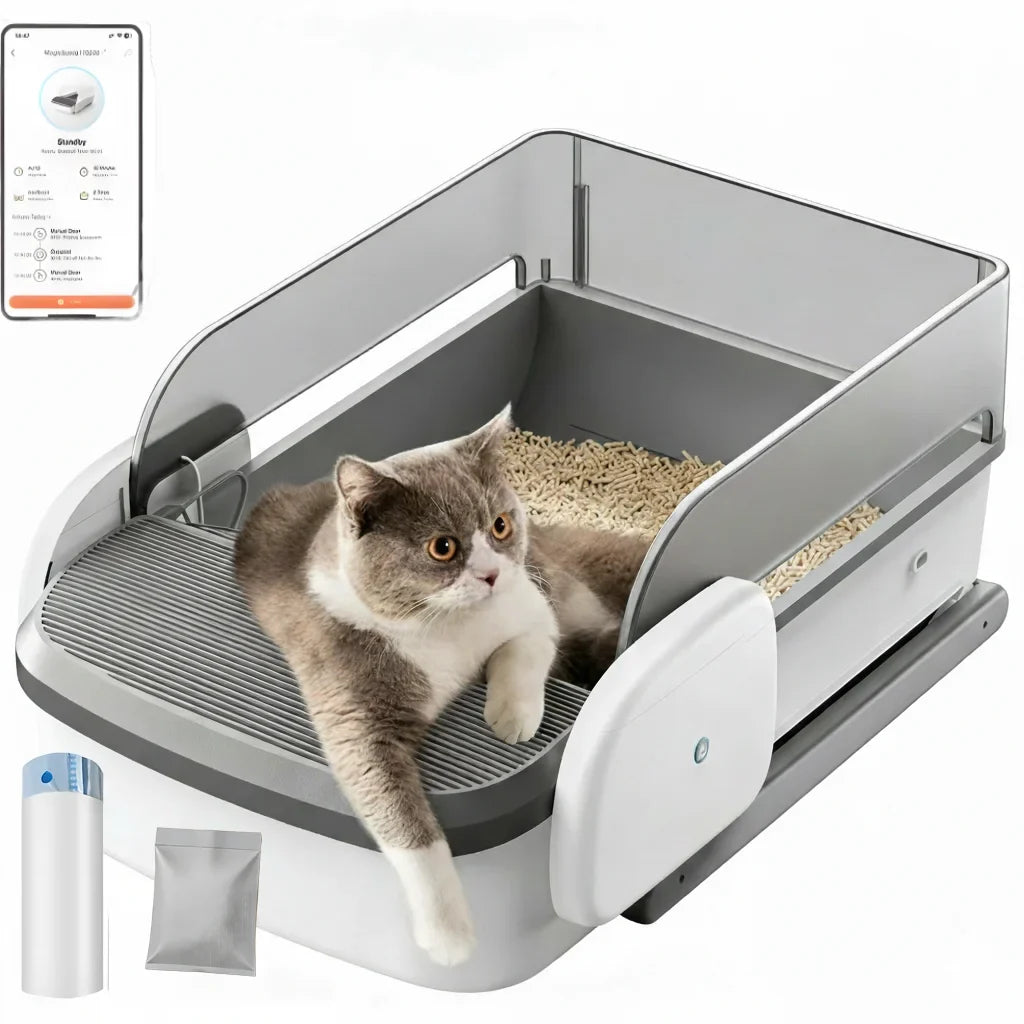 SmartClean Automated Cat Litter Box – Large Capacity & Odor Control