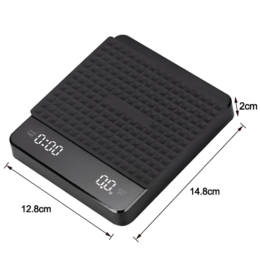 BrewMaster Precision Coffee Scale with Timer & LED Display