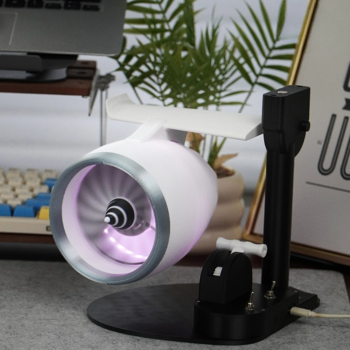 RGB Lighting Mist Humidifier in Turbojet Fan Design