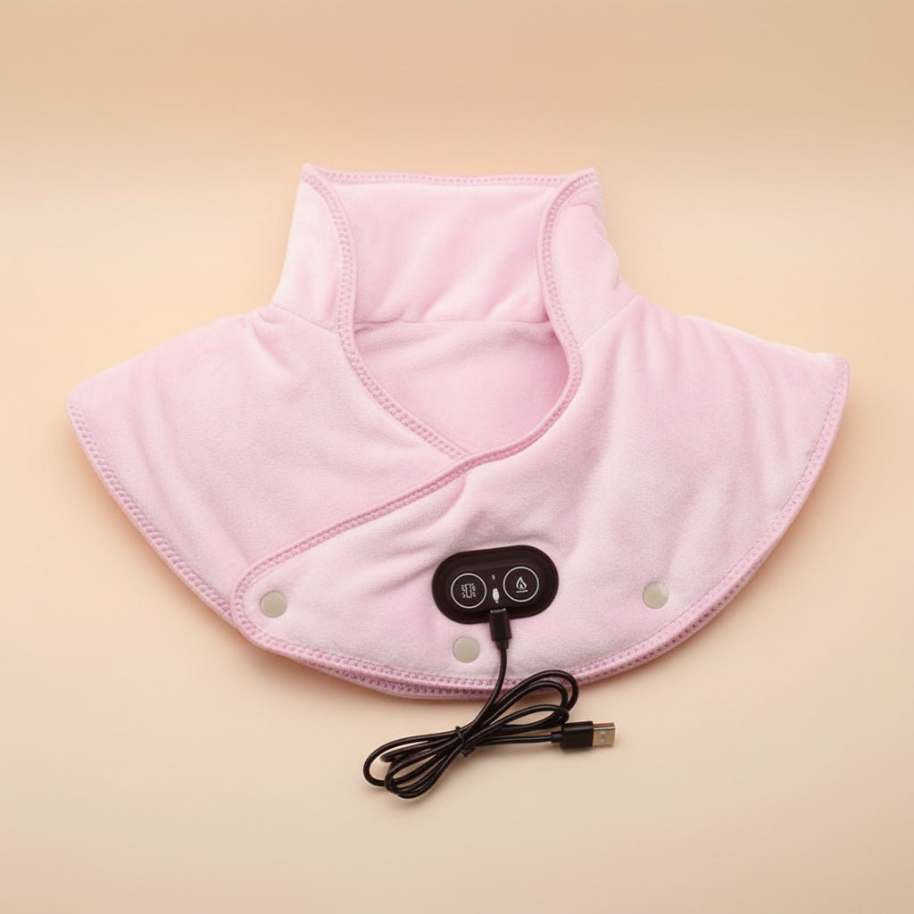 ComfortWave Neck & Shoulder Heating Wrap – 3 Heat Levels, Vibration & Auto Shutoff