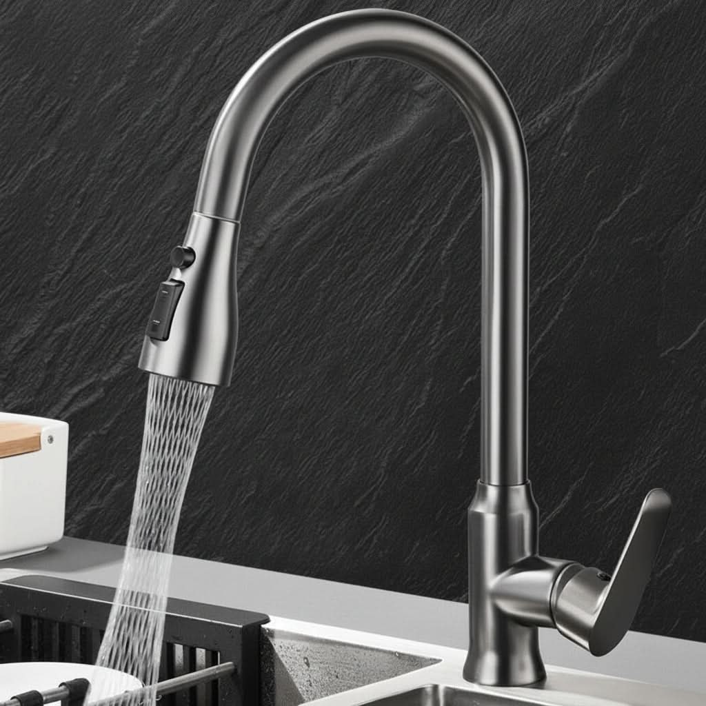 Elysian Pull-Down Kitchen Faucet for Effortless Cleaning