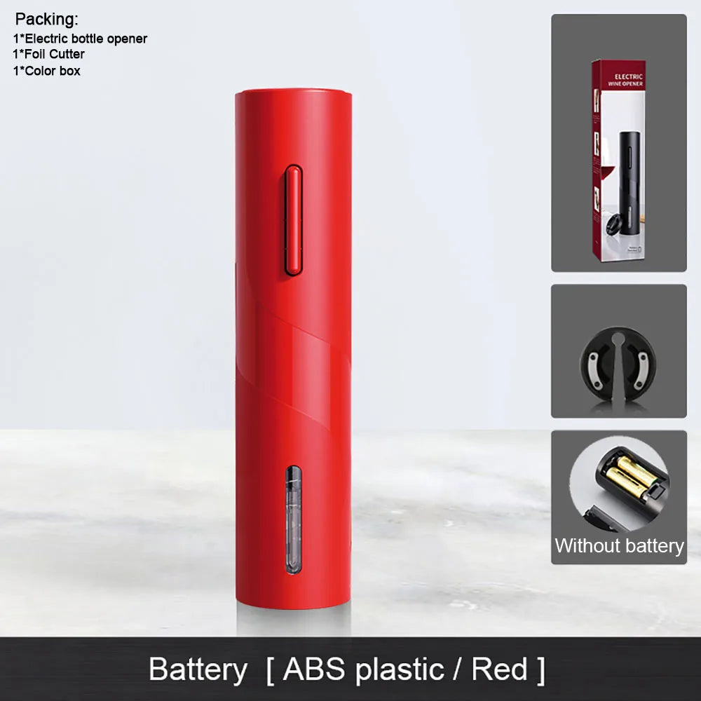 Effortless Electric Wine Opener with Foil Cutter – Cordless Convenience